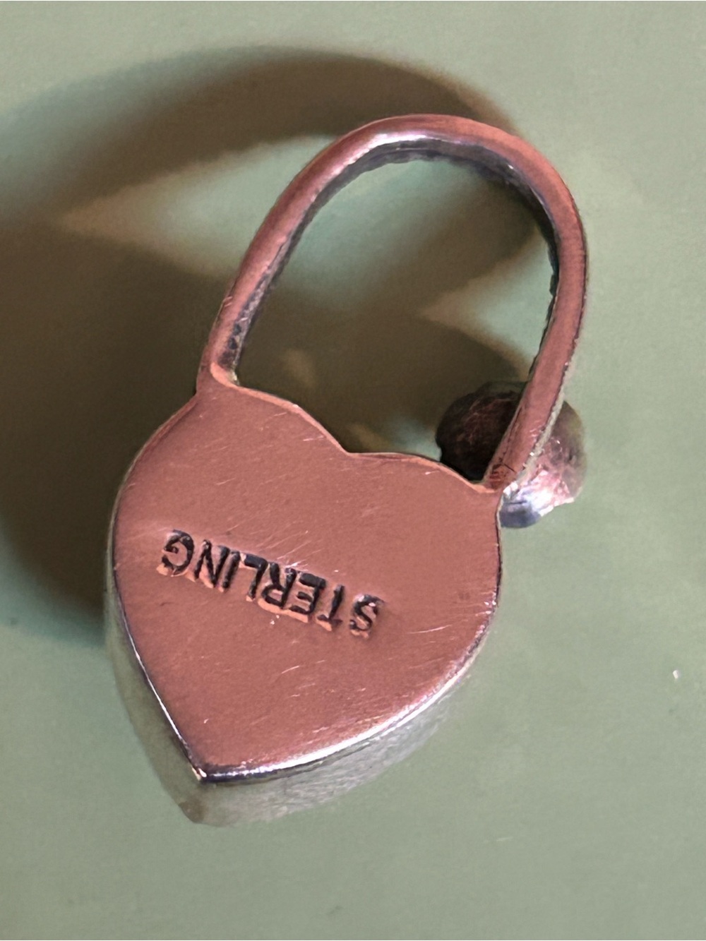 Pink Conch Heart Pendant — Sterling Silver Floral Accent - Picture 4 of 7